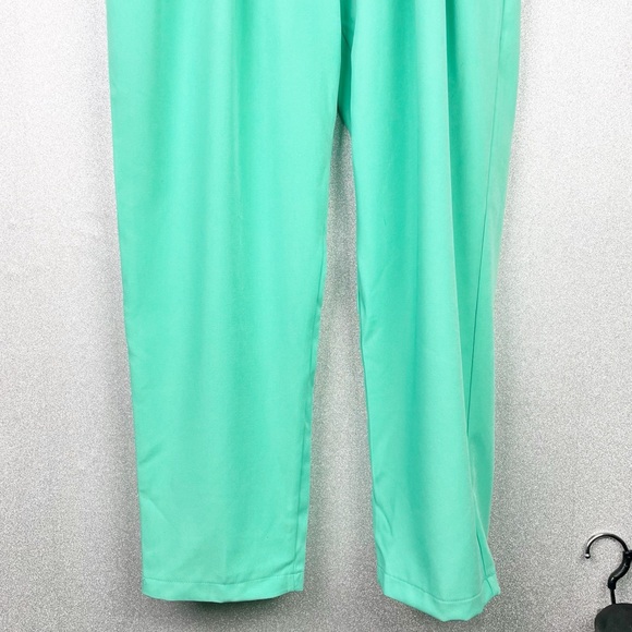 NastyGal Pleated Wide Leg High-Waist Utility Trousers Sea Mint Green NWOT Sz 4 - Picture 4 of 13
